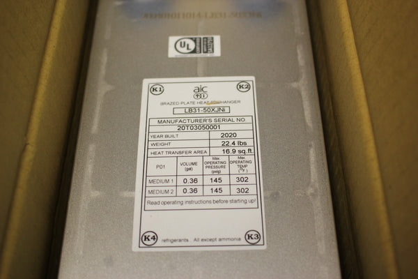AIC LB31-50XJNi Brazed Plate Heat Exchanger