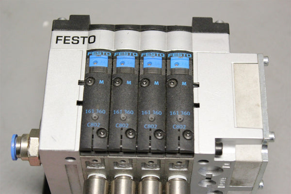 FESTO SOLENOID VALVE MANIFOLD WITH 4 VALVES CPV14-GE-MP-4