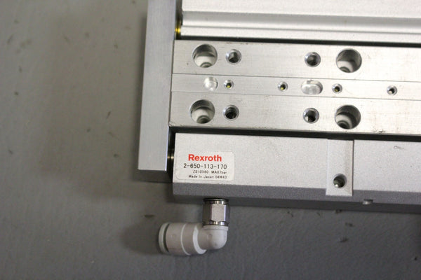 LOT OF 7 REXROTH & SMC PNEUMATIC CYLINDERS/SLIDES