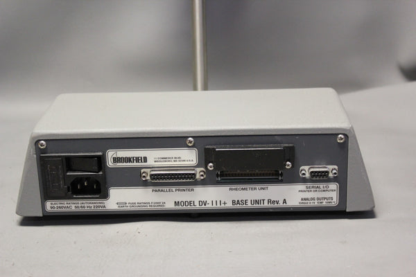 BROOKFIELD PROGRAMMABLE RHEOMETER WITH BASE UNIT DV-III+