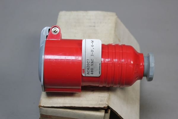NEW ABB PIN & SLEEVE CONNECTOR 20A 480V AC420C7