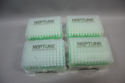 4 NEPTUNE BARRIER TIPS 200 UL BT200 S3 LOW RETENTION PRE-STERILE 384 QTY