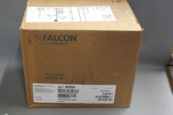 NEW CASE OF 500 FALCON 14mL POLYSTYRENE ROUND BOTTOM TEST TUBE 17x100mm 352059