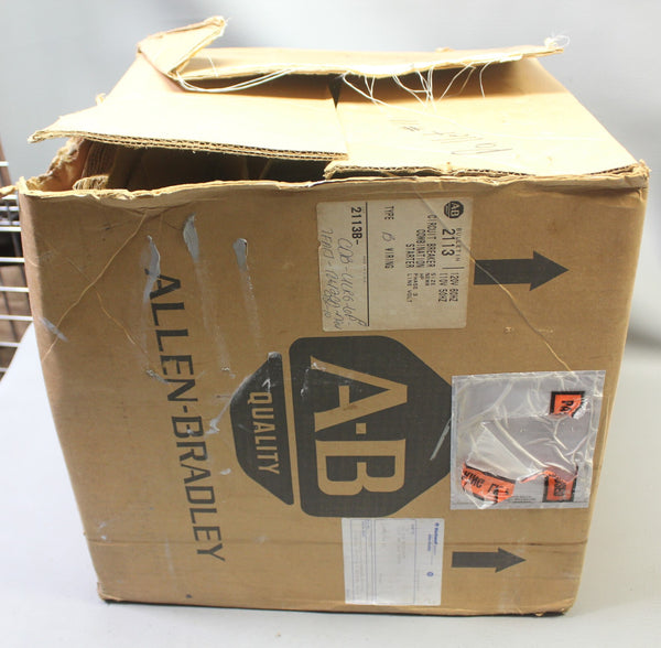UNUSED ALLEN BRADLEY 2113 CIRCUIT BREAKER COMBINATION STARTER 2113B