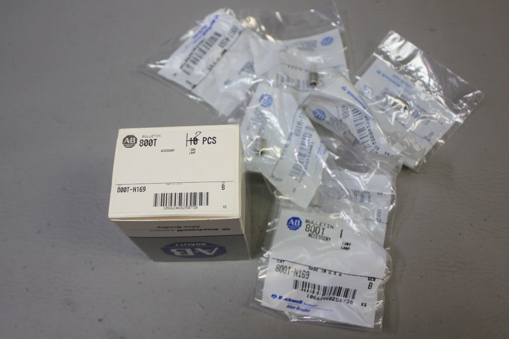 7 NEW ALLEN BRADLEY PILOT LIGHT LAMPS 800T-N169 B