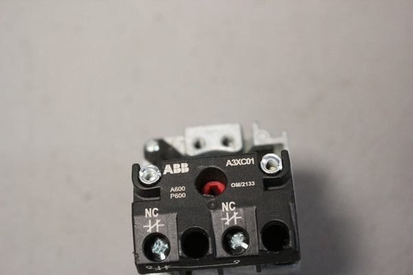 UNUSED ABB PUSH BUTTON MODULE A3PBE1-600R-01 A3XC01