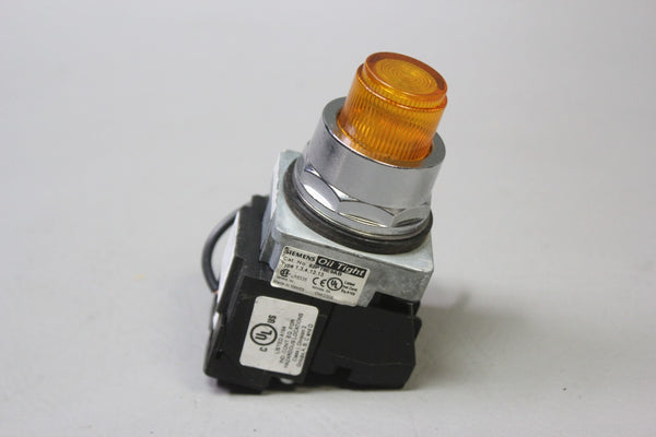 NEW SIEMENS 52PT6E9AB OIL TIGHT ILLUMINATED PUSHBUTTON LAMP LED AMBER