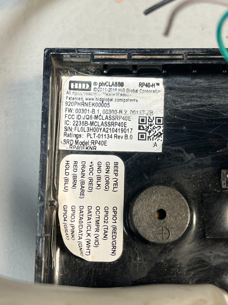 HID 920PHRNEK00005 multiCLASS RP40E Wall Switch Reader Black Bluetooth/OSDP Used