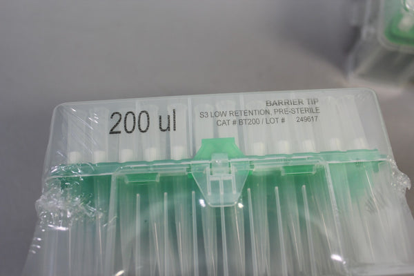 4 NEPTUNE BARRIER TIPS 200 UL BT200 S3 LOW RETENTION PRE-STERILE 384 QTY