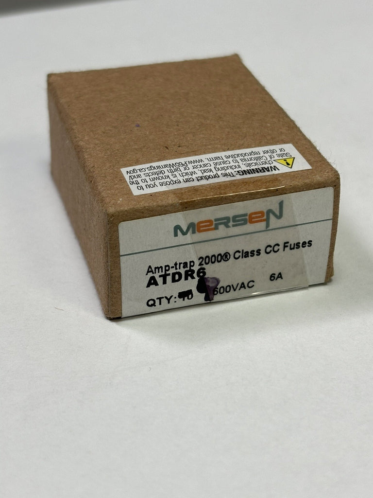 10- Mersen Ferraz Shawmut  ATDR6 6A 600V TIME DELAY Fuse Class CC