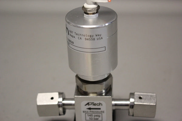 UNUSED APTECH STAINLESS DIAPHRAGM VALVE AP3540SM 2PW FV4 FV4 145 PSIG 10 BAR