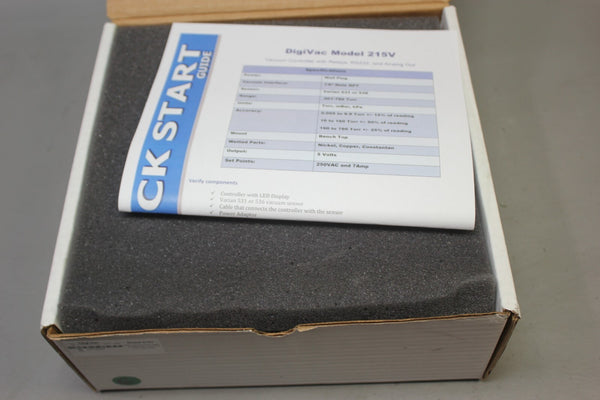 NEW DIGIVAC 215V VACUUM PROCESS CONTROLLER WITH AGILENT 0531 THERMOCOUPLE GAUGE