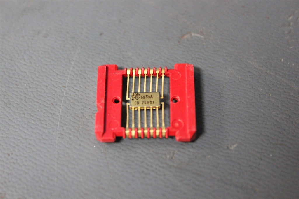 VINTAGE 1969 NOS RARE TEXAS INSTRUMENTS GOLD FLAT PACK IC PROCESSOR CHIP SN7480F