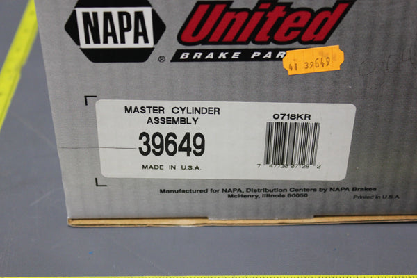 NAPA UNITED MASTER CYLINDER ASSEMBLY 39649 68-39649AL   (S22-2-5G)