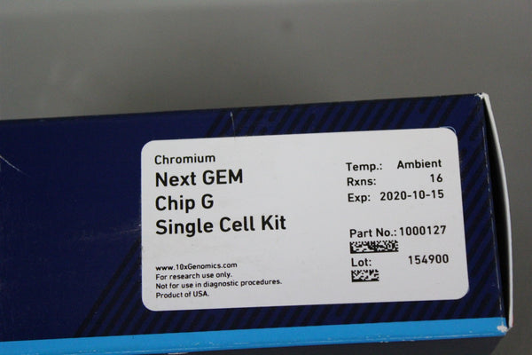 NEW 10X GENOMICS NEXT CHROMIUM GEM CHIP G SINGLE CELL KIT 1000127