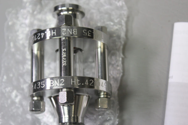 NEW BURKERT TRI-CLAMP SS DN10 LINE INSPECTION FULL VIEW SIGHT GLASS BBS-3F