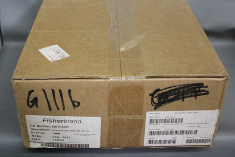 NEW CASE OF 1,000 FISHER BRAND 10x10 BIOHAZARD SPECIMEN BAGS FSB-4011