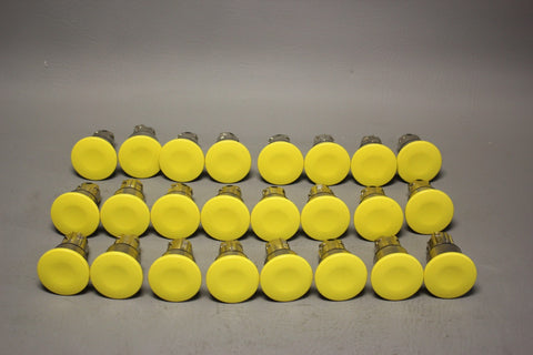 24 UNUSED SIEMENS YELLOW MUSHROOM PUSHBUTTONS PUSH BUTTON