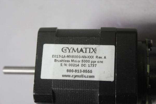 CYMATIX BRUSHLESS MOTOR 3000RPM E017-1A-MX5000-NN-XXX