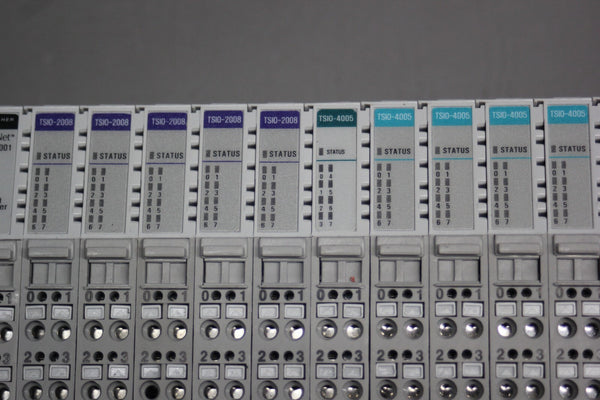 DANAHER SYNQNET SLICE I/O SYSTEM W/ 11 MODULES TSIO-1001 TSIO-2008 TSIO-4005