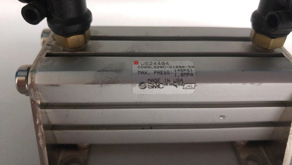 SMC CDQSLS20C-G1690-50 US24404 PNEUMATIC AIR CYLINDER 145 PSI MAX PRESSURE