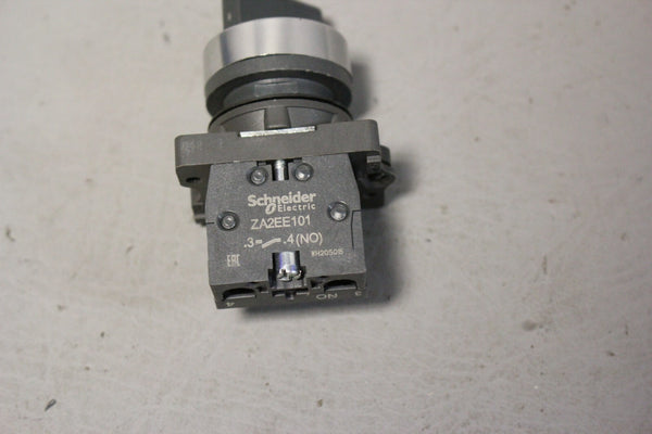 SCHNEIDER SELECTOR SWITCH WITH CONTACT BLOCK ZA2EE101