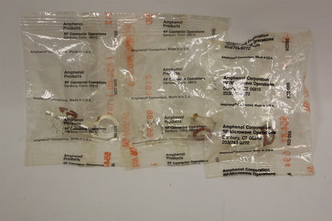 LOT OF 3  AMPHENOL UG-492D/U FEMALE TO FEMALE BNC ADAPTERS