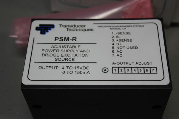 NEW TRANSDUCER TECHNIQUES ADJ POWER SUPPLY & BRIDGE EXCITATION SOURCE  PSM-R
