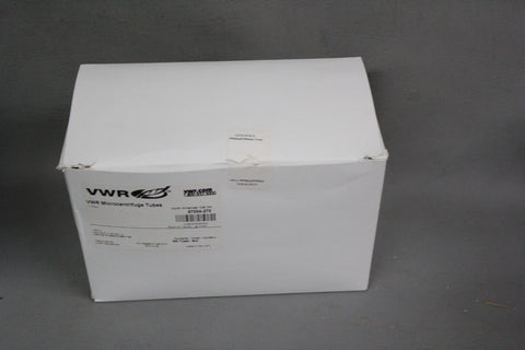 NEW BOX 500 VWR 1.7mL MICROCENTRIFUGE TUBES 87004-270