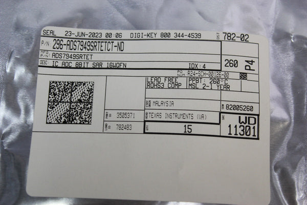 15 NEW TI IC ADC IC 8BIT SAR 16WQFN ADS7949SRTET