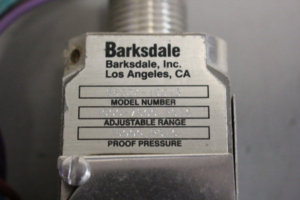 UNUSED BARKSDALE FLAMEPROOF SWITCH 9692X-1CC-5
