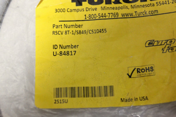 New Turck Connector RSCV 8T-1/S849/CS10455