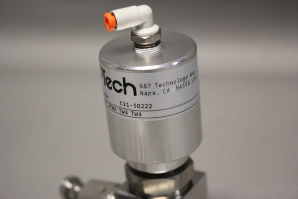 UNUSED APTECH STAINLESS DIAPHRAGM VALVE AP3540SM 2PWA TW4 TW4 145 PSIG 10 BAR
