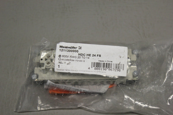 NEW WEIDMULLER HEAVY DUTY CONNECTOR HDC HE 24 FS 1211300000