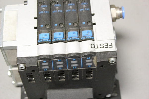 FESTO SOLENOID VALVE MANIFOLD WITH 4 VALVES CPV14-GE-MP-4