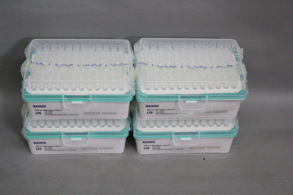4 NEW BOXES (384) RAININ 200 uL BIOCLEAN ULTRA PIPETTE TIPS WITH FILTER 30389240