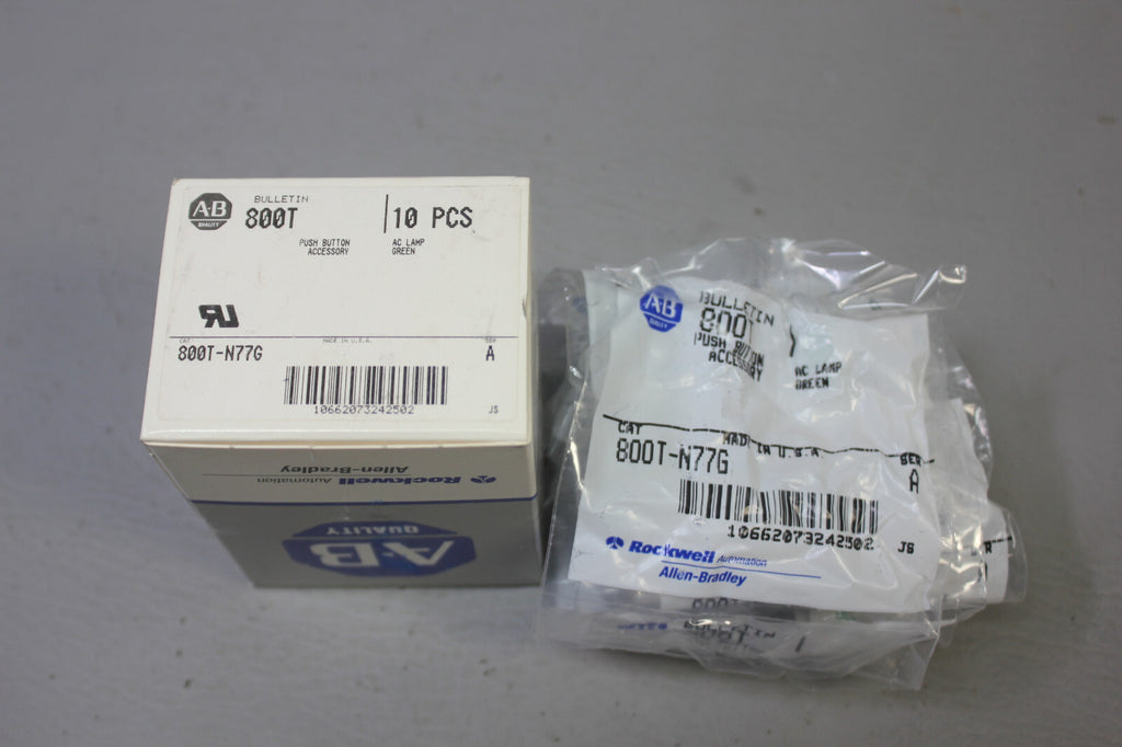 10 NEW ALLEN BRADLEY PUSH BUTTON LAMPS 800T-N77G A