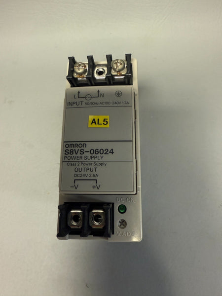 OMRON S8VS-06024 DC Power Supply 24VDC 2.5A 100-240VAC