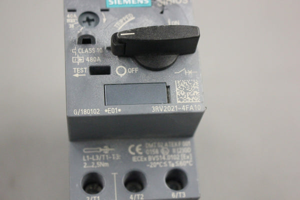 SIEMENS SIRIUS CIRCUIT BREAKER 3RV2027-4FA10