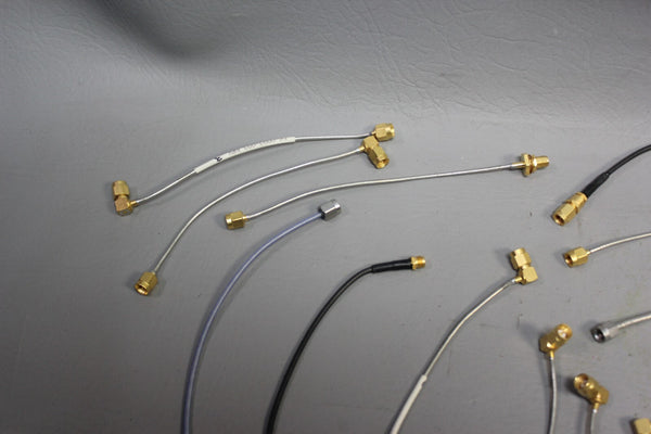 LOT OF 34 MISC. RF MICROWAVE CABLES