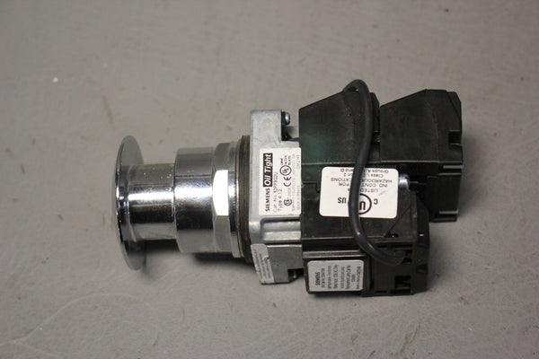 UNUSED SIEMENS ILLUMINATED CHROME PUSHBUTTON 52PP3G2U