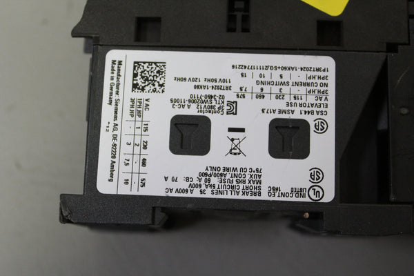 NEW SIEMENS 3RA21201JA240AK6 SIRIUS Combination Starter