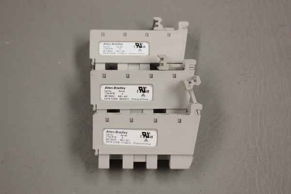 LOT OF 3 ALLEN BRADLEY 1734-RTB SER A TERMINAL MOUNTING BLOCKS