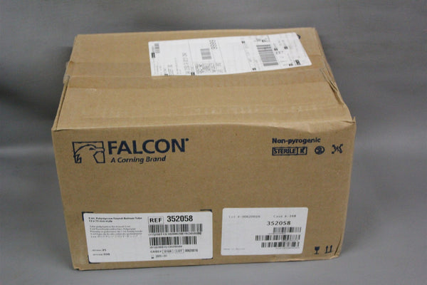 NEW CASE OF 500 FALCON 5mL ROUND BOTTON POLYSTYRENE TEST TUBES 352058