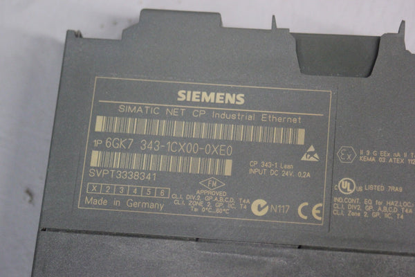 SIEMENS SIMATIC NET ETHERNET COMMUNICATION PROCESSOR 6GK7 343-1CX00-0XE0