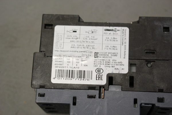 UNUSED SIEMENS SIRIUS 3RV2011-1GA10 CIRCUIT BREAKER