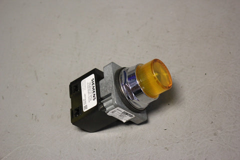 UNUSED SIEMENS 52PL4L9 YELLOW ILLUMINATED PUSHBUTTON