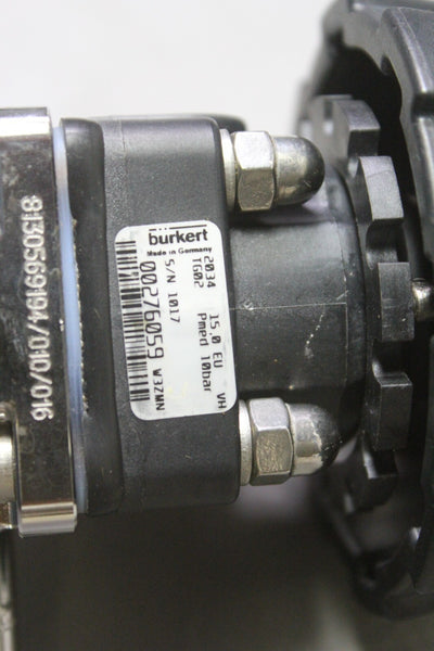 BURKERT 3 WAY SANITARY STAINLESS STEEL DIAPHRAGM VALVE 1/2" 316L 10bar 2034