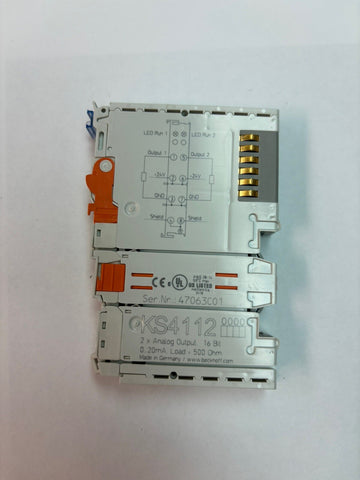 Beckhoff KS4112 Bus Terminal, 2x Analog Output Module 47063c01