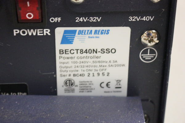 DELTA REGIS TOOLS BECT840N-SS POWER CONTROLLER & ELECTRIC TORQUE SCREWDRIVER